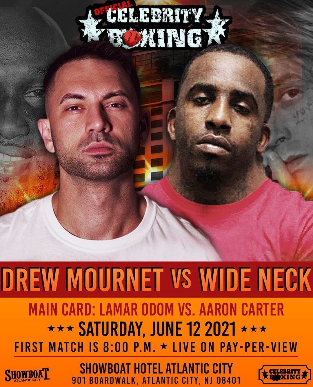 Internet Star Wideneck Joins Lamar Odom Vs Aaron Carter For Celebrity Boxing Match On June 12th Live On Ppv