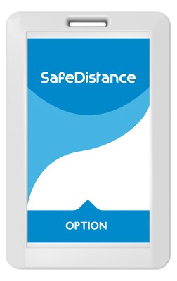 The Safe Distancing solution works through a badge that each individual employee is issued. The badges interact wirelessly with one another and feed to a cloud platform which can maintain contact tracing information and improve the accuracy and efficiency of necessary quarantine procedures.