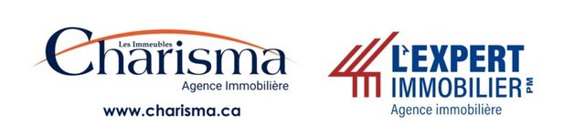 Logos de Charisma et de L'Expert Immobilier (Groupe CNW/Les immeubles Charisma inc.)