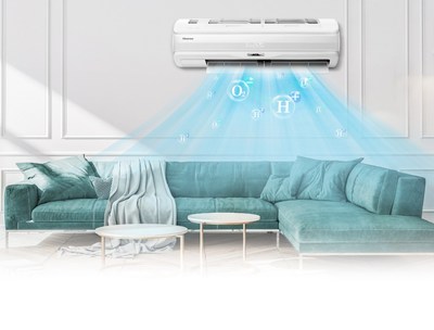 El aire acondicionado Hisense Fresh Master, equipado con tecnología HI-NANO, estará a la venta en varios mercados europeos en mayo de 2021. (PRNewsfoto/Hisense)