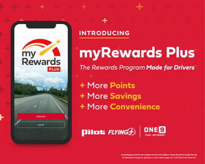 Join the myRewards Plus app to save time and money at every fuel stop in Pilot Company's network, including Pilot and Flying J Travel Centers and One9 Fuel Network locations.