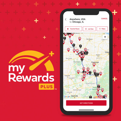 With myRewards Plus, drivers can use trip planning features to find the best places to stop for fuel, food and everyday items along their route, including Pilot and Flying J Travel Centers and One9 Fuel Network locations.