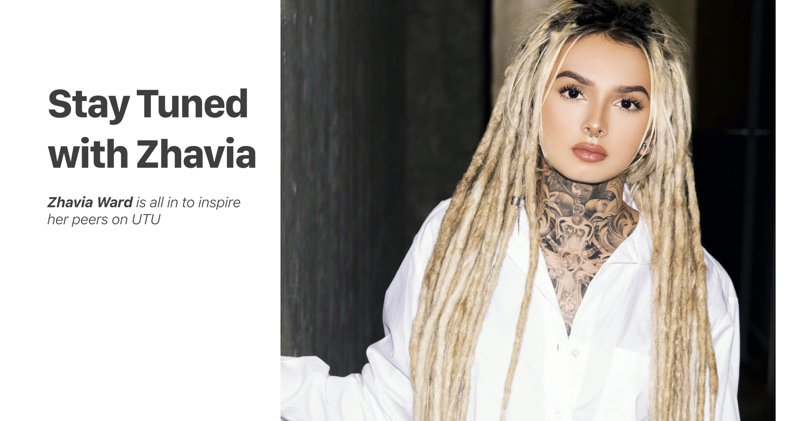 UTU.ONE - Keeps You in Tune with Singer Zhavia Ward