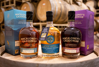 'Canadian Best' Glenloy, 'Worlds Best' peated spirit, 'Canadian Best' Invermallie (CNW Group/Macaloney's Caledonian Brewery & Distillery)