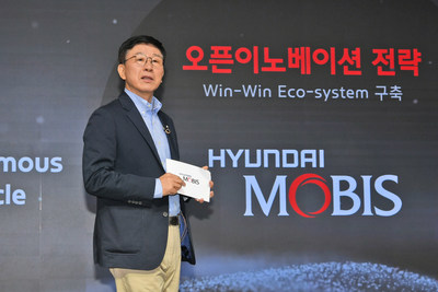 ransformation Strategy: Jung Soo-Kyung, Executive VP, Head of the Planning Division is announcing Hyundai Mobis' transformation strategy at the R&D headquarters in Korea, on March 31st.