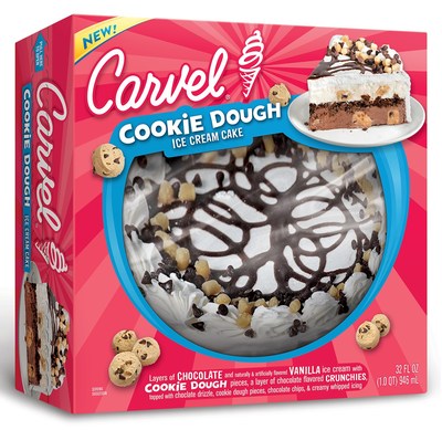 Ice cream season gets a new addition with the Carvel® Cookie Dough Ice Cream Cake, available exclusively at grocery stores nationwide. This latest dessert from Rich Products’ I Love Ice Cream Cakes, in partnership with Carvel Ice Cream, is full of cookie dough pieces, creamy vanilla and chocolate ice cream, classic Carvel chocolate crunchies, finished with whipped icing and a chocolatey drizzle. Find out more at ILoveIceCreamCakes.com!