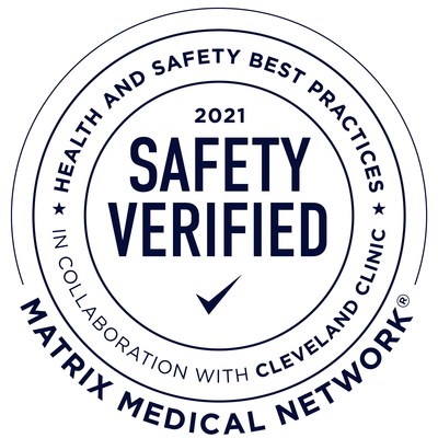 Safety Verified Certification Seal (PRNewsfoto/Matrix Medical Network)