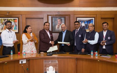 The MoU was exchanged between Vice-Chancellor Prof. Dr. Mangesh Karad and Mr. Sachin Sharangpani, Business Head Training Services Group, Atos India.