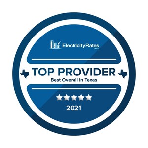 ElectricityRates.com Names Best 2021 Texas Electricity Providers