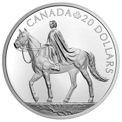 La pice de collection en argent de la Monnaie royale canadienne marquant le 95e anniversaire de la reine (revers) (Groupe CNW/Monnaie royale canadienne)