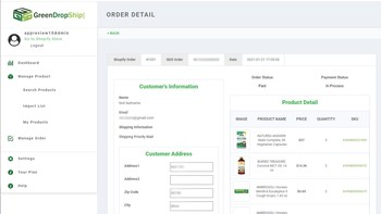 The GreenDropShip app enables merchants to sell products online and get their orders fulfilled automatically.