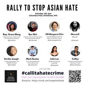 Asians Fighting Injustice's Emergency Stop Asian Hate Rally in Chinatown W/ Rep. Grace Meng, CM Margaret Chin, Maxwell the Musician, &amp; More