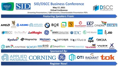 The SID/DSCC Business Conference Begins May 17 during Display Week 2021