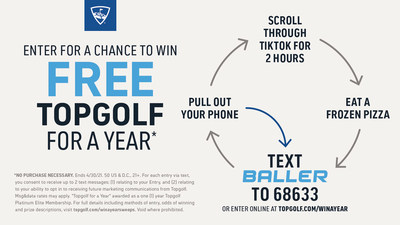Topgolf Launches Major Baller Sweepstakes to Win FREE Topgolf For a Year and More