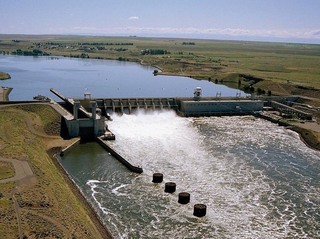 Ice Harbor Dam on the Lower Snake River in Washington State