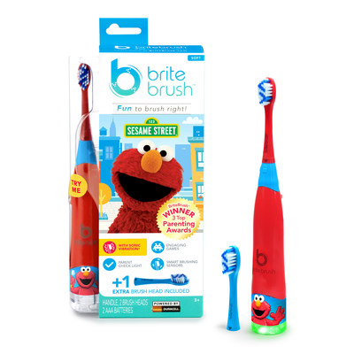 BriteBrush Enhances Award-Winning Smart Toothbrush Line with Elmo as Kids New Brushing Buddy - available now!