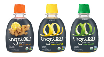Ingrilli™ Organic Ginger Squeeze Blend, Ingrilli™ Organic Lemon Squeeze and Ingrilli™ Organic Lime Squeeze