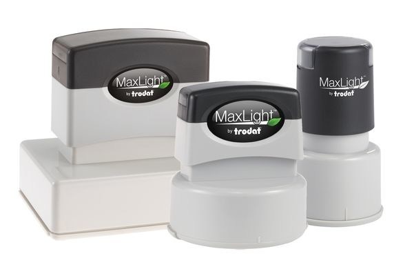 Customize Maxlight pre-inked stamps from Rubber Stamp Champ in 22 convenient sizes, all easily re-inked for hundreds of thousands of perfect impressions.