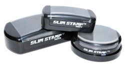 Slim and Super Slim pre-inked stamps from Rubber Stamp Champ provide pre-inked stamp quality in a variety of low profile, easy to carry pocket stamps.