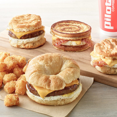 Pilot Flying J newest breakfast sandwich creations available at more than 300 travel centers across the U.S.