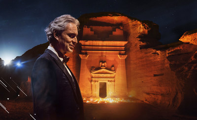 Andrea Bocelli, The world’s most beloved Italian opera tenor is giving a world-first performance in the UNESCO World Heritage Site of Hegra, in AlUla of Saudi Arabia, on April 8th 2021. The concert will be broadcast live and free on Andrea Bocelli’s YouTube channel on April 8th at 19:00 BST.