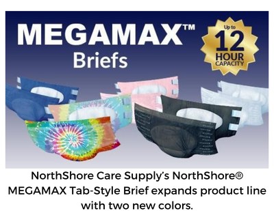 NorthShore Care Supply's NorthShore? MEGAMAX Tab-Style Brief expands product line with two new colors.