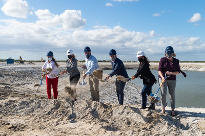 Members of the Mattamy Homes team break ground on Telaro, the company’s first 55-plus luxury development in the master-planned community of Tradition. (CNW Group/Mattamy Homes Limited)