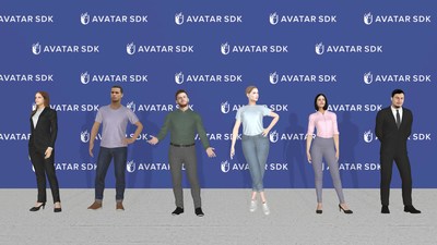 Each full body avatar comes with a choice of 6 outfits. Once an avatar is created, these outfits are adjusted to fit the specific body shape. The business, business casual and casual outfit styles are appropriate for any environment.