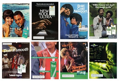 A historical compilation of menthol ads throughout the years