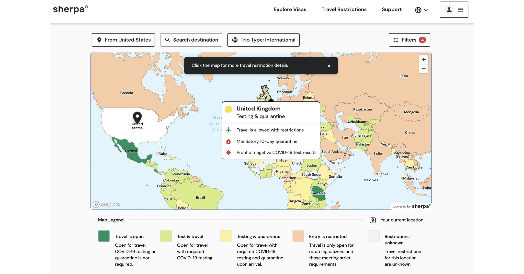 Travel-Tech-Unternehmen sherpa˚ startet interaktive Karte f&uuml;r Reiseer&ouml;ffnungen; k&uuml;ndigt American Airlines als ersten Partner an