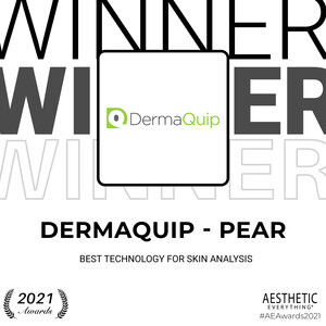 DermaQuip - PEAR receives "Best Technology for Skin Analysis" in the Aesthetic Everything® Aesthetic and Cosmetic Medicine Awards 2021