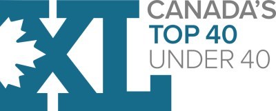 Canada’s Top 40 Under 40® is an annual recognition of the exceptional achievements of 40 outstanding Canadians under the age of 40. Honourees have a remarkable track record of achievement after their win; the ranks of Top 40 alumni include hundreds of nationally and internationally prominent CEOs, executives, entrepreneurs, public sector and social economy leaders. (CNW Group/Canada's Top 40 Under 40)