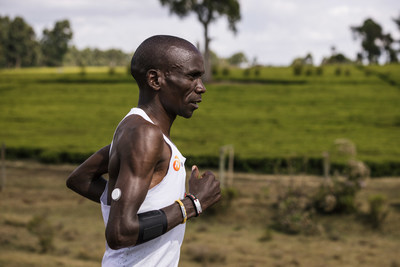 Eliud Kipchoge is training with Abbott's Libre Sense to monitor his glucose levels to help him achieve optimal athletic performance.