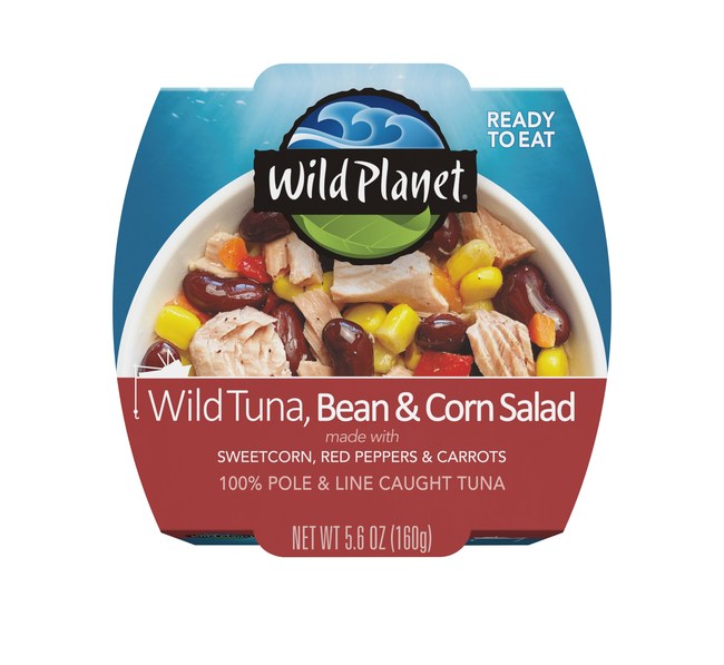 Wild Planet's Ready-to-Eat Wild Tuna, Bean & Corn Salad
