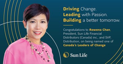 Sun Life's Rowena Chan named among Canada's Leaders of Change (CNW Group/Sun Life Financial Inc.)