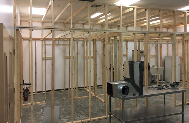The new training lab was created to give students hands-on training in duct-work installation.