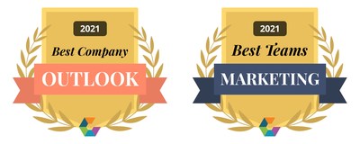 SmartBug Media® ranked 15th on Comparably’s “Best Marketing Teams'' list and earned a spot on its “Best Company Outlook” list for 2021 in the small to mid-size companies category. Notably, SmartBug® was the only marketing agency on the “Best Marketing Teams'' list, joining some of the world’s largest companies and most recognizable names such as Peloton, Adobe, HubSpot, Microsoft, T-Mobile and Chipotle. These new recognitions bring SmartBug’s total to 18 Comparably awards earned since 2018.