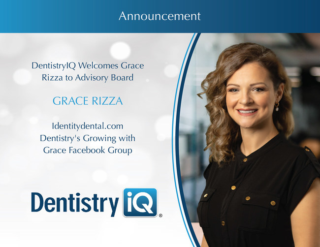 Identity Dental Marketing founder and CEO Grace Rizza is appointed to the DentalIQ.com advisory board.