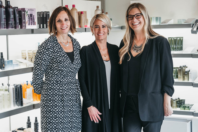 Office Manager of So Chic Salon Brands, Inc., Julia Brasfield, owner of So Chic Salon Brands, Inc. Amanda Hair and General Manager of Bob Steele Salons, Jennifer Barber.