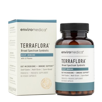 Terraflora Deep Immune® -- Gut Microbiome + Immune Support Probiotic and Prebiotic Supplement