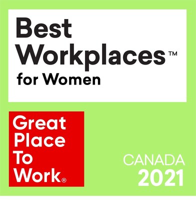 Medtronic Canada recognized among Best Workplaces for Women 2021 (CNW Group/Medtronic Canada ULC)