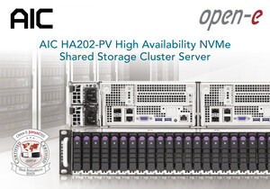 AIC HA202-PV High Availability NVMe Shared Storage Cluster Server Certified by Open-E