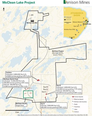 Figure 1 - McClean Lake Project Claims (CNW Group/Denison Mines Corp.)