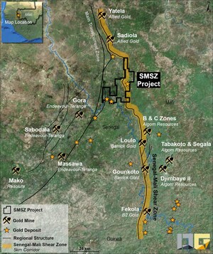 Desert Gold Highlights New Exploration Targets; 20,000 Metres of Drilling in Progress - SMSZ Project, West Mali