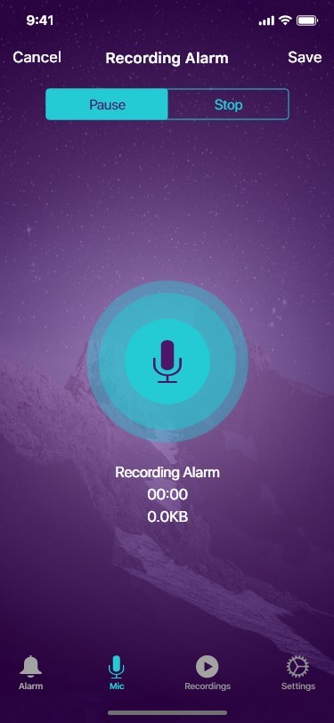Simply record your alarm to get started.