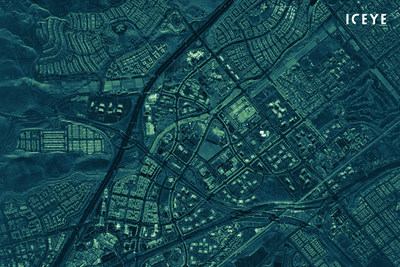 ICEYE radar satellite image of Irvine, CA