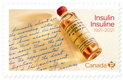 Insuline, 1921-2021 (Groupe CNW/Postes Canada)