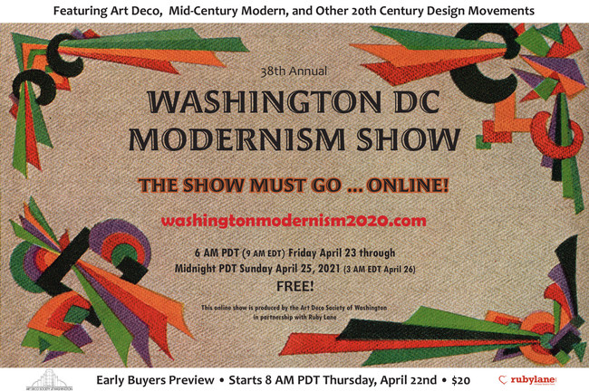 2021 Washington DC Online Modernism Show on RubyLane