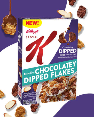 Kellogg’s® Special K® is helping cereal fans find the perfect bite of deliciousness this April with new Kellogg’s® Special K® Dipped Chocolatey Almond, featuring the brand’s first-ever chocolatey dipped cereal flakes in the U.S. market. (Credit: Kellogg Company)