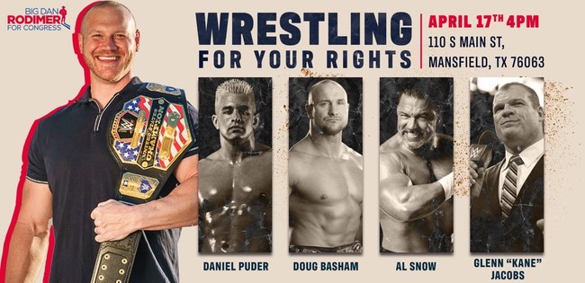 Dan Rodimer is holding Wrestle For Your Rights, a free event for families.